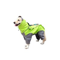 Popular Cheap Waterproof Durable Dog Raincoat , Lightweight Pet Hood Dog Cloth with 4 legs